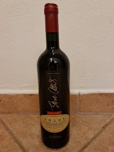 Gere Solus Merlot 2002 sorszmozott, limitlt darab elad!