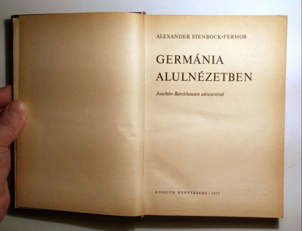 Germnia Alulnzetben (Alexander Stenbock-Fermor) 1977 (8kp+tartalom)