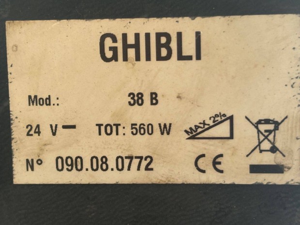 Ghibli Junior 38.B Ipari akkumultoros takartgp Hibs
