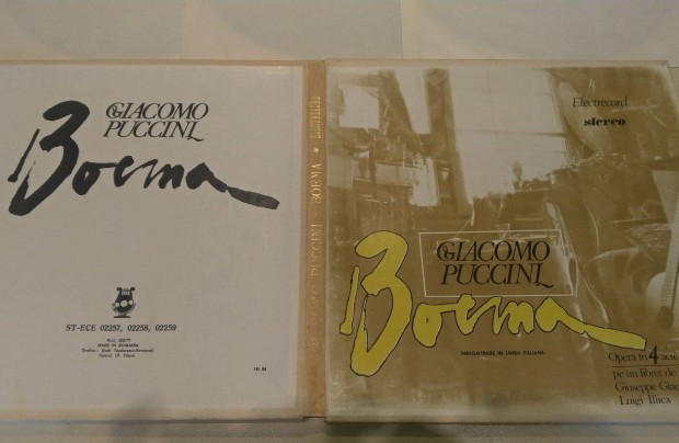 Giacomo Puccini Boema ( A Bohmlet ) opera 3db LP-n