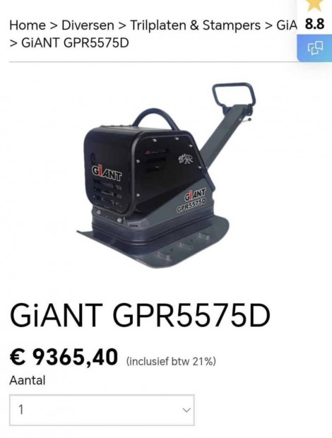 Giant (Hatz motoros) diesel lapvibro 