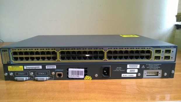 Giga ajnlat! Gigabites Cisco C3750G-48TS-S 48 portos switch szmlval