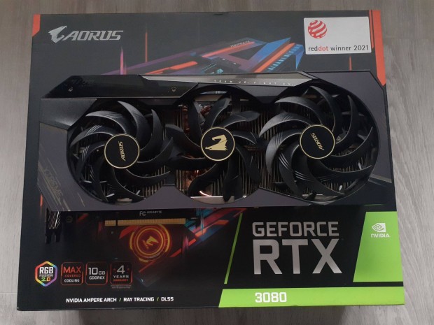 Gigabyte Aorus Rtx 3080 10GB Gddr6X Xtreme 10G - jszer, hibtlan!