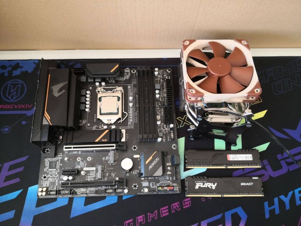 Gigabyte B460M Aorus Pro + i5-10400F + 32Gb + Noctua hűtés