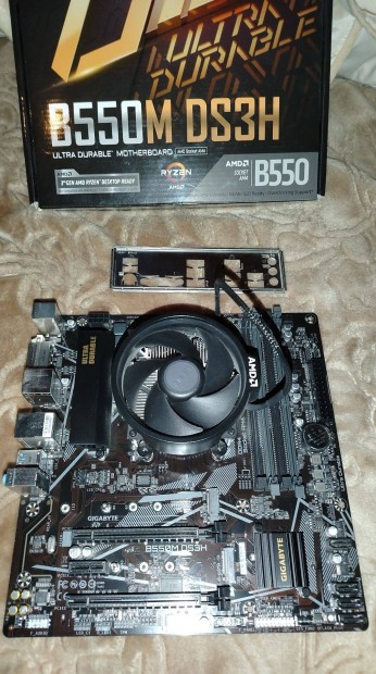 Gigabyte B550M DS3H + ryzen 5 3500x (6 magos) + ht . Dobozos