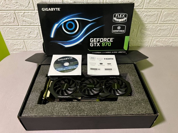 Gigabyte Geforce Gtx 970 Windforce 4GB Gddr5 256bit videkrtya doboz