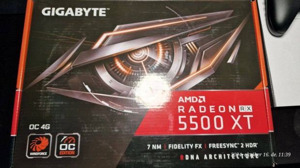 Gigabyte RX 5500 XT OC 4GB videokrtya