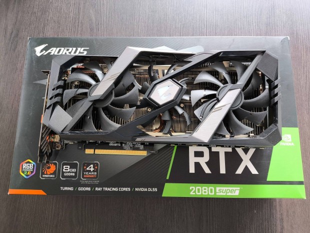 Gigabyte Rtx 2080 Aorus Super 8GB (GV-N208Saorus-8GC) eladó!