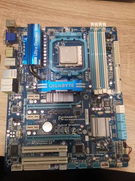 Gigabyte USB3 fullos alaplap+ Phenom II X4 970 4 magos CPU, patika