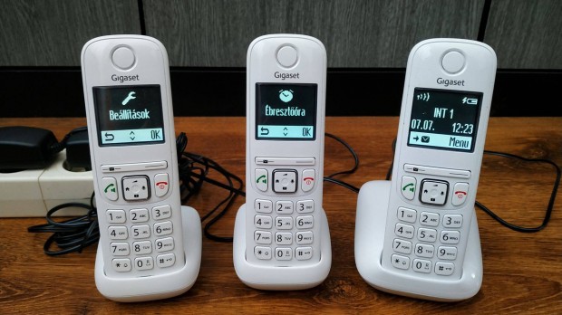 Gigaset As690 trio vezetkes hordozhat telefon