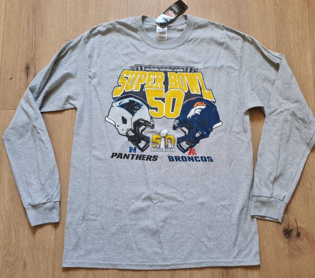 Gildan NFL Super Bowl 50 Panthers Broncos hosszujj pulcsi L j