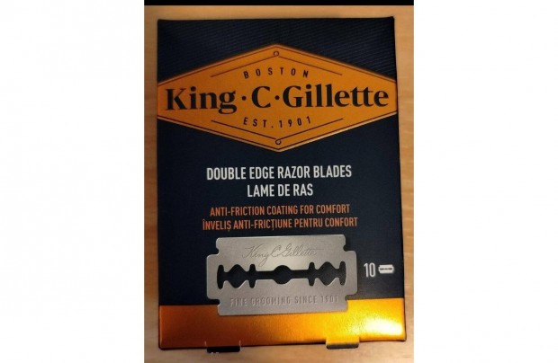 Gillette King C. Double Edge borotvafejek (borotva penge) 10db-os, Új