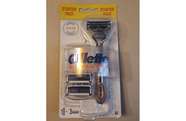 Gillette Skinguard Sensitive manulis borotvakszlk 3 db betttel