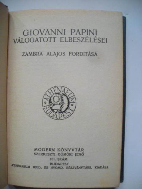 Giovanni Papini Vlogatott elbeszlsei