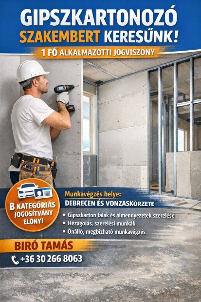 Gipszkartonszerel� - Debrecen