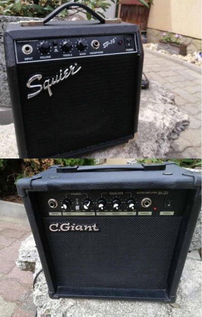Gitár kombó 2db Squier EP-10 és C.Giant M20