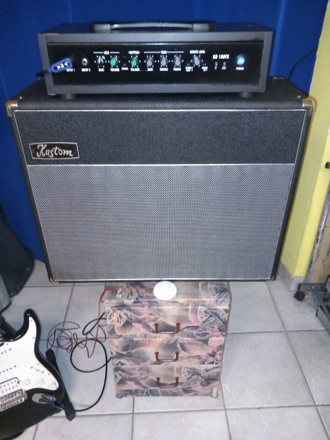 Gitárláda, hagfal 212, 200w, 8Ohm és 100w erősítő eladó !