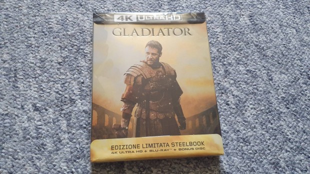 Gladitor 4K UHD + blu-ray steelbook (3 lemezes, bvtett kiads)