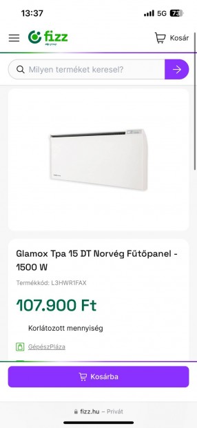 Glamox Tpa 15 DT Norvg Ftpanel - 1500 W