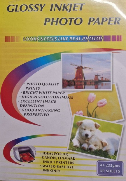 Glossy Inkjet Photo Paper, fotpapr