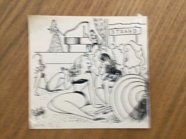 Gbly Sndor eredeti karikatra rajza a Szabad Szj c. lapba 13,5 x 1