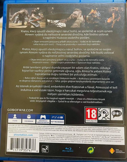 God of War CD - PS4 jtk