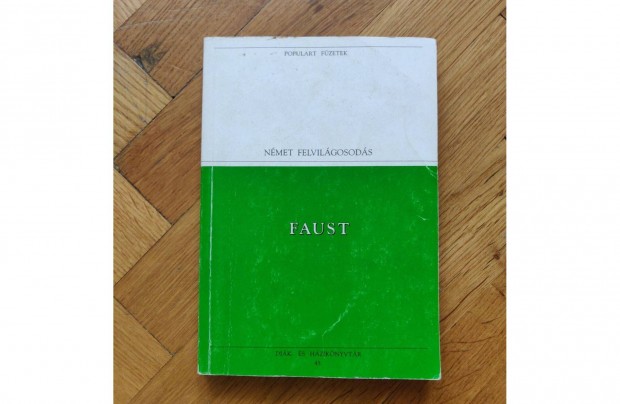 Goethe Faust hasznlt knyv elad irodalom nmet felvilgosods