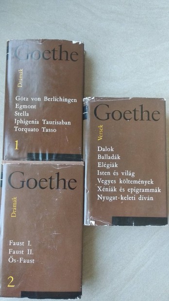 Goethe összes drámák versek 3 kötet