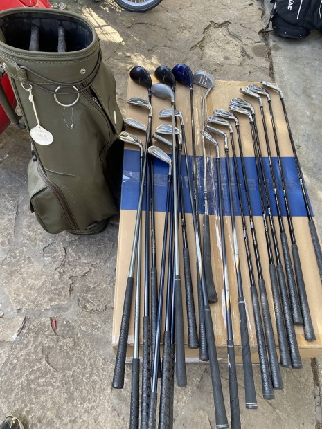 Golfszett golfütő 22 db carbon táska eladó 
