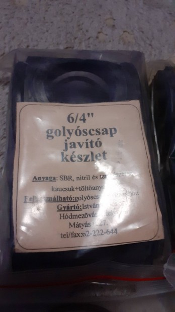 Golyscsap javt kszlet 6/4" j elad. Darabja 2000-ft