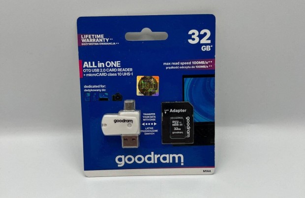 Goodram microsdhc memriakrtya 32GB + Otg krtyaolvas, j