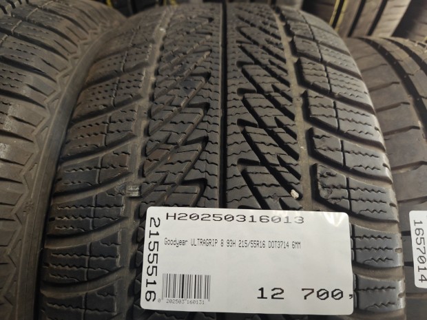 Goodyear ULTRAGRIP 8 93H 215/55R16 DOT3714 6MM HASZNÁLT GUMI H 93 |