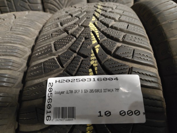 Goodyear ULTRA GRIP 9 92H 205/60R16 DOT4414 7MM HASZNÁLT GUMI H 92