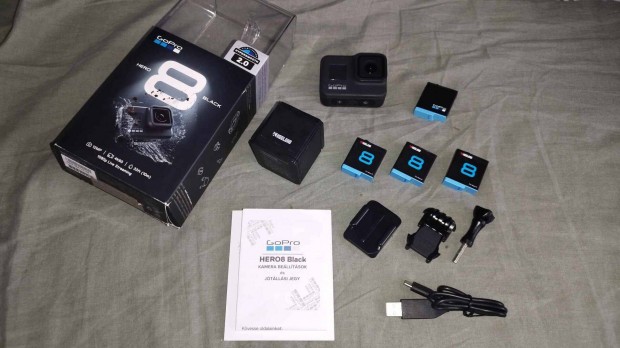 Gopro HERO 8 Black sportkamera video kamera + 3 tartalk akku