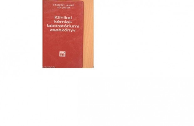 Goreczky: Klinikai kémiai laboratóriumi zsebkönyv, 1983, újszerű