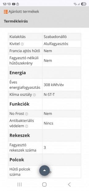 Gorenje 326 literes hűtőszekrény fagyasztó garanciával