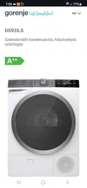 Gorenje DS92ILS hszivattys szrtgp