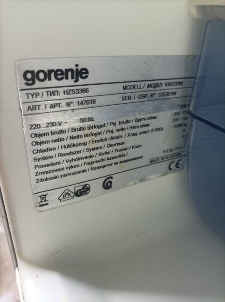 Gorenje kombinlt htszekrny 