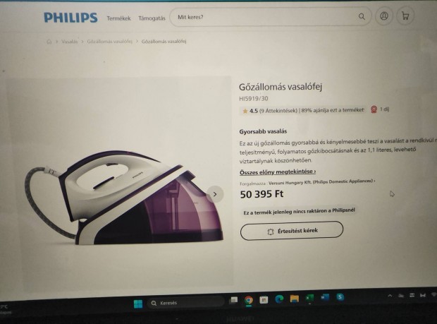 Gőzállomás vasaló Philips eladó