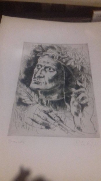 Grafika Pituk József Viktorián:Dante