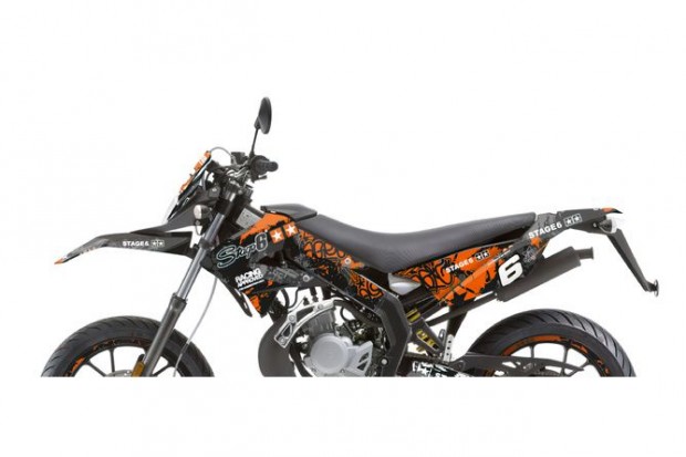 Grafikai készlet Derbi Xtreme 2011 - 2017 Stage6 narancs / fekete