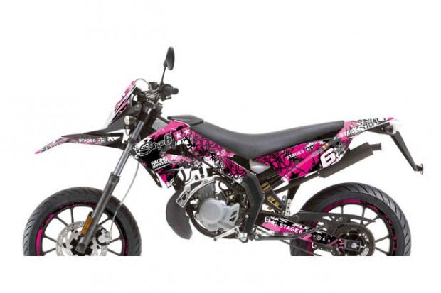 Grafikai készlet Derbi Xtreme 2011 - 2017 Stage6 rózsaszín/fekete