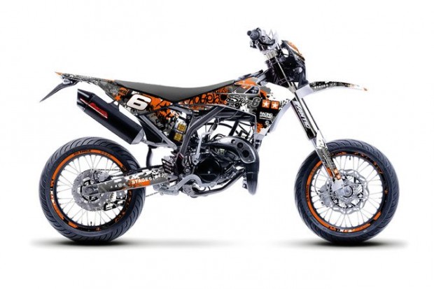 Grafikai k�szlet Fantic XM 50 2017 - 2022 narancs / feh�r