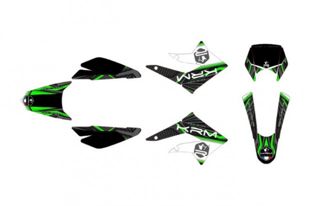 Grafikai készlet KRM zöld Derbi X-treme 2011 - 2017