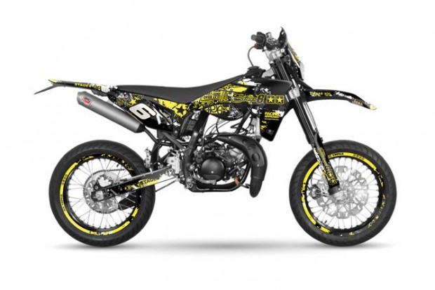 Grafikai készlet Sherco SM-R 50 2018 után Stage6 sárga / fekete