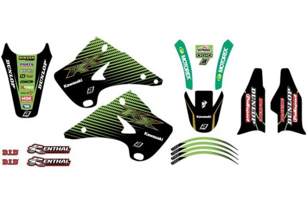 Grafikai kszlet lshuzattal Blackbird Replica KRT 2019 KX 125 / 250