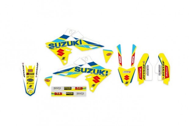 Grafikai készlet üléshuzattal Blackbird replika Suzuki 2020 RM-Z 250 /
