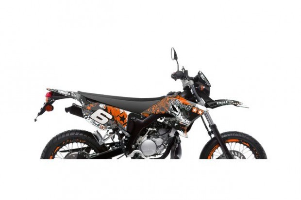 Grafikai szett Yamaha DT 50 Stage6 narancs / fehér