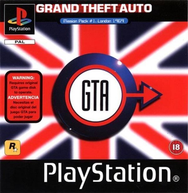 Grand Theft Auto Mission Pack No.1 London 1969, Boxed PS1 jtk