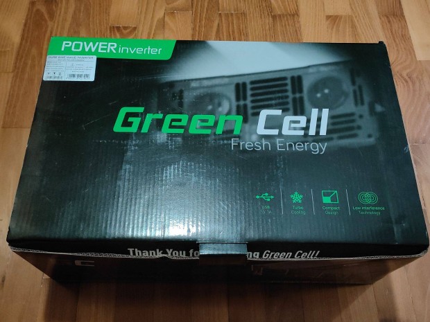 Green Cell 2000W/4000W tiszta sznuszos inverter 12 V-rl 230 V-ra, j